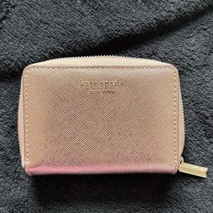 Kate Spade Metallic Gold zipper wallet
